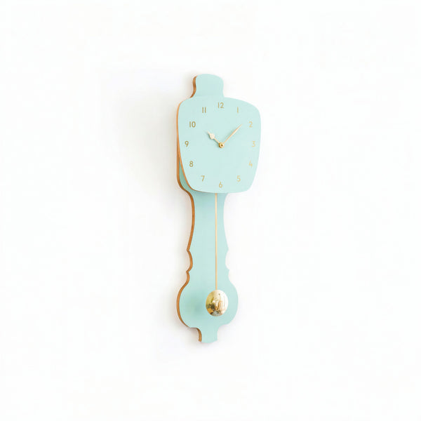 Horloge murale vert pistache