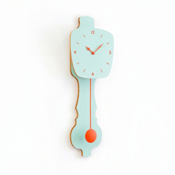 Horloge murale vert pistache