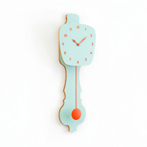 Horloge murale vert pistache