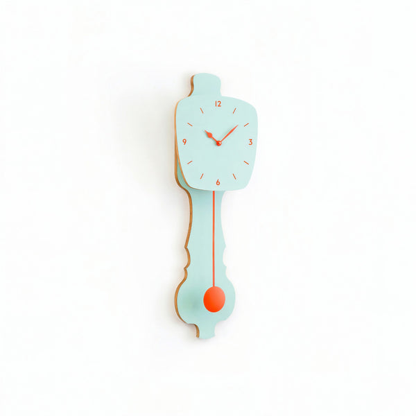 Horloge murale vert pistache