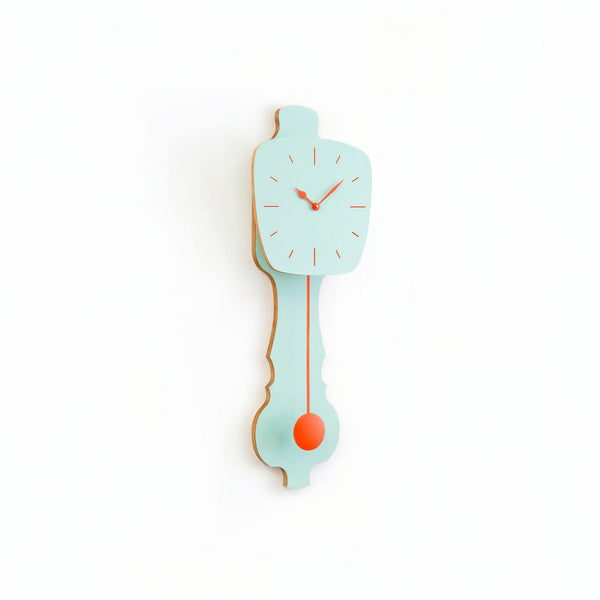 Horloge murale vert pistache