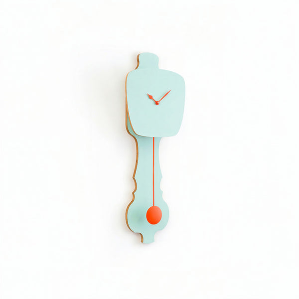 Horloge murale vert pistache