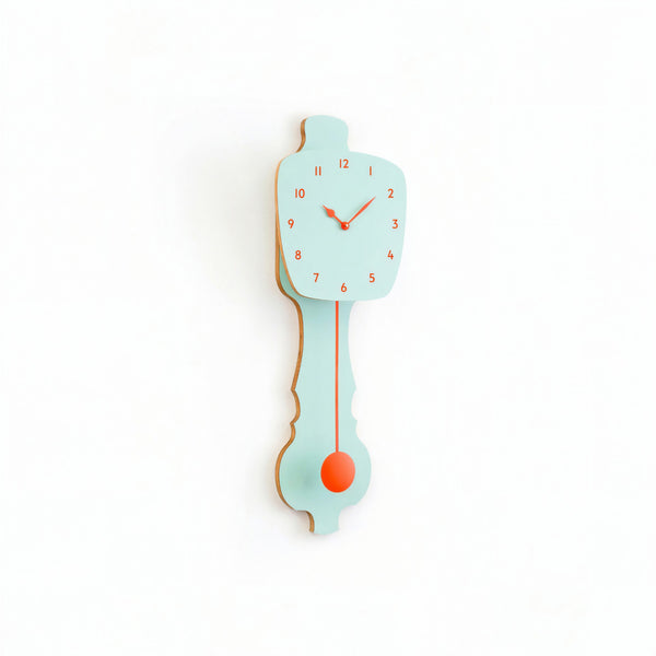 Horloge murale vert pistache