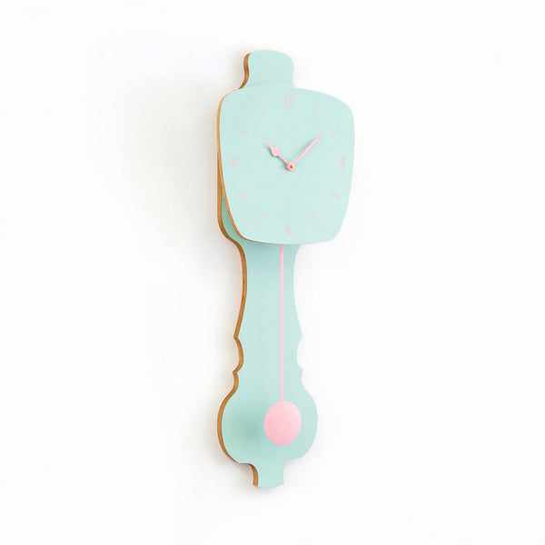 Horloge murale vert pistache