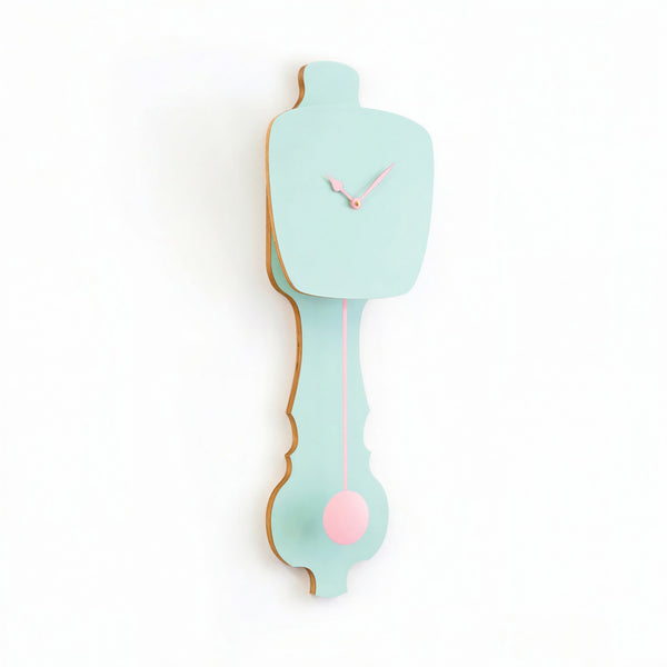 Horloge murale vert pistache