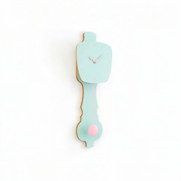 Horloge murale vert pistache