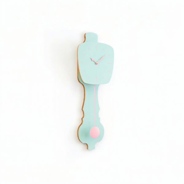 Horloge murale vert pistache