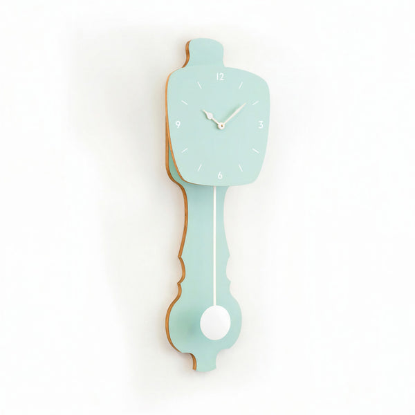 Horloge murale vert pistache