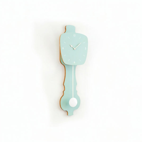 Horloge murale vert pistache