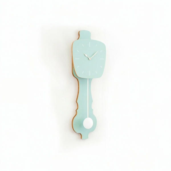 Horloge murale vert pistache