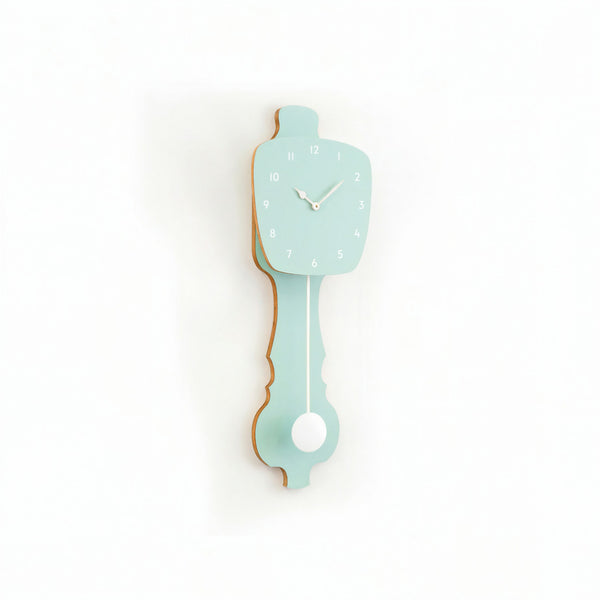 Horloge murale vert pistache