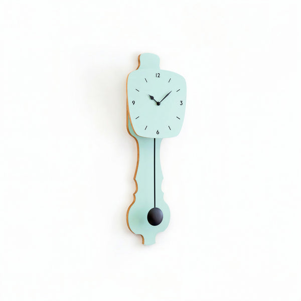 Horloge murale vert pistache
