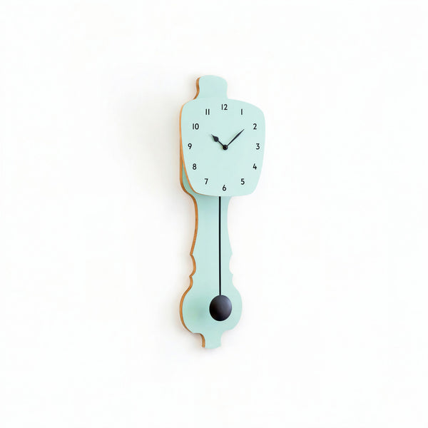 Horloge murale vert pistache