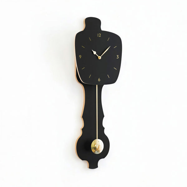Horloge murale Noir satiné (SE)