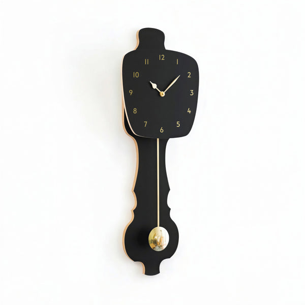 Horloge murale Noir satiné (SE)