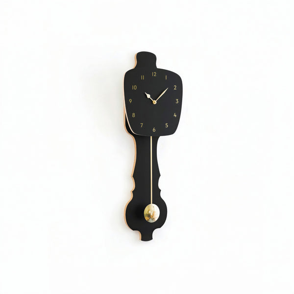 Horloge murale Noir satiné (SE)
