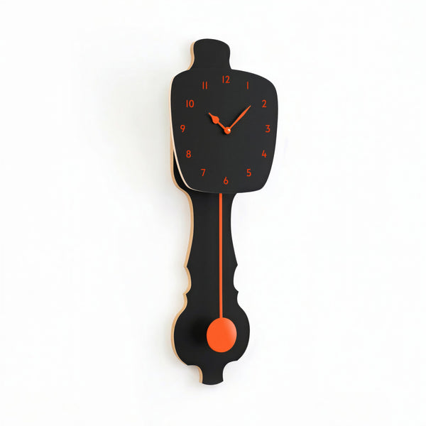 Horloge murale Noir satiné (SE)