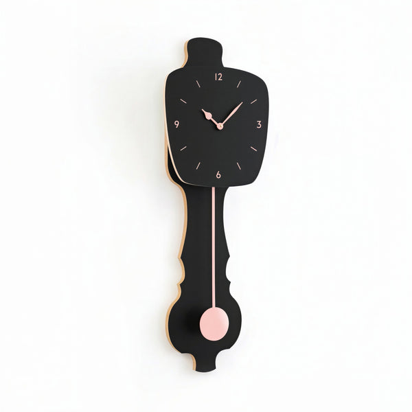 Horloge murale Noir satiné (SE)