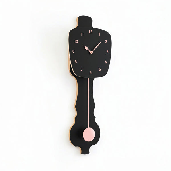 Horloge murale Noir satiné (SE)