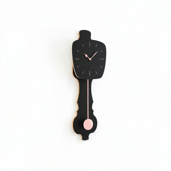 Horloge murale Noir satiné (SE)