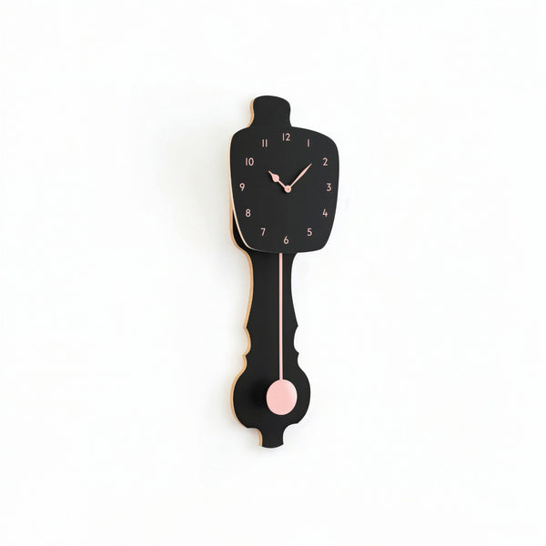 Horloge murale Noir satiné (SE)